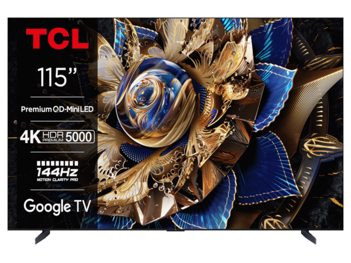 Televizor TCL 115X955Max/MiniLED/115"/4K/144Hz/Google TV/crna