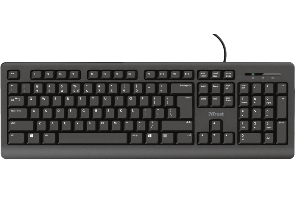 Tastatura TRUST Primo žicna/US/crna
