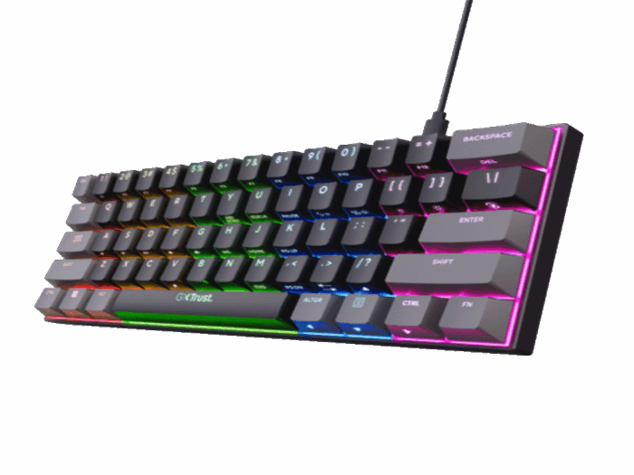 Tastatura TRUST GXT867 ACIRA 60% MINI/mehanicka/Gaming/ US/crna