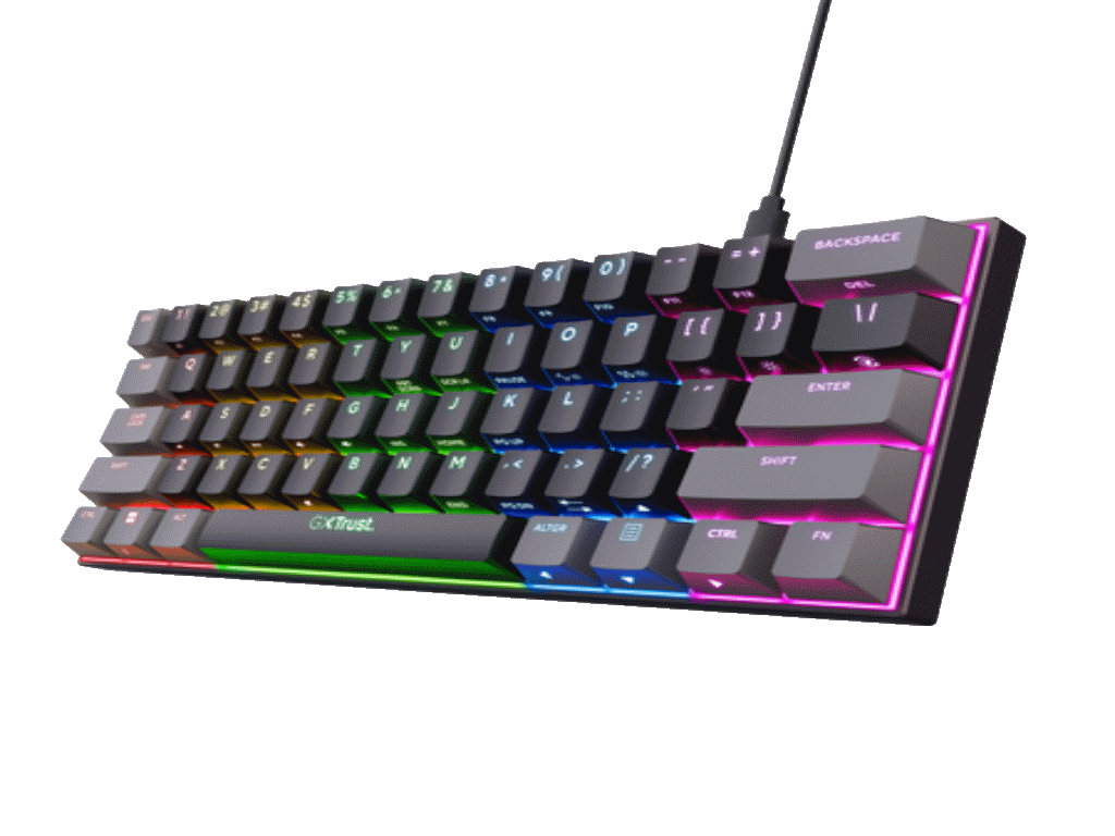 Tastatura TRUST GXT867 ACIRA 60% MINI/mehanicka/Gaming/ US/crna