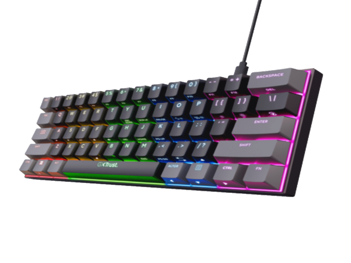 Tastatura TRUST GXT867 ACIRA 60% MINI/mehanicka/Gaming/ US/crna