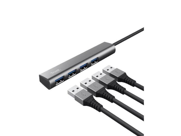 Adapter TRUST HALYX USB-C HUB-3.2/4xUSB/siva