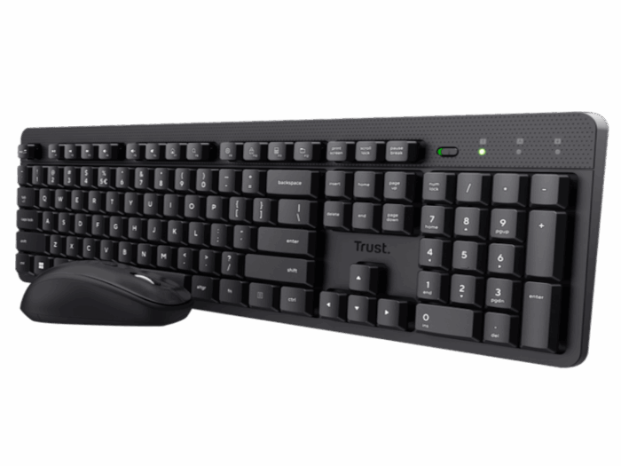 Tastatura+miš TRUST ODY II bežicni set/Silent/SRB/crna
