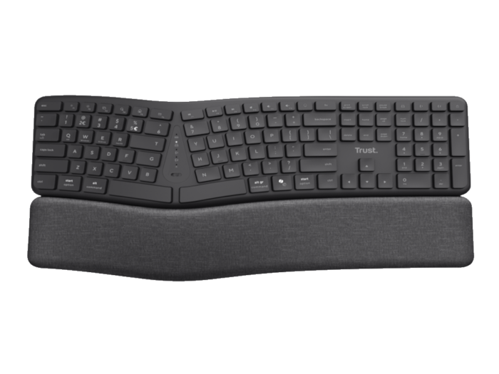 Tastatura TRUST KEYRA ERGO MULTI WRLS KEYBOARD US