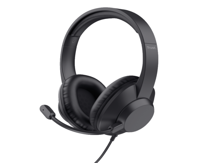 Slušalice TRUST AYDA MAX USB HEADSET/USB-C, USB-A/crna