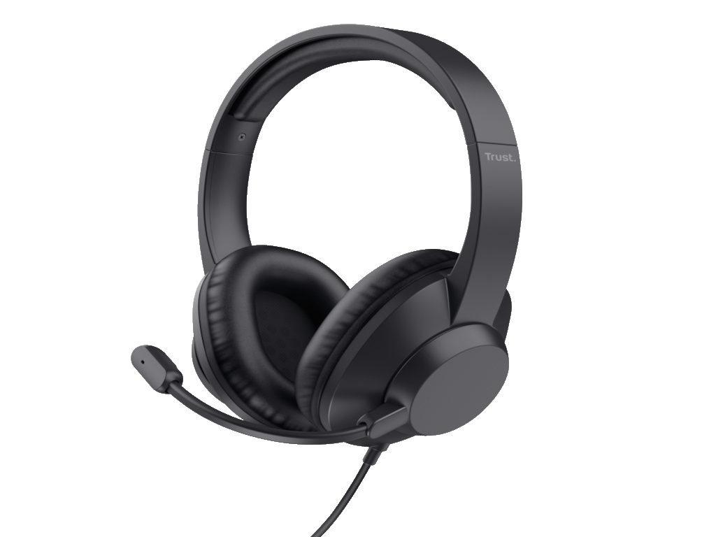 Slušalice TRUST AYDA MAX USB HEADSET/USB-C, USB-A/crna