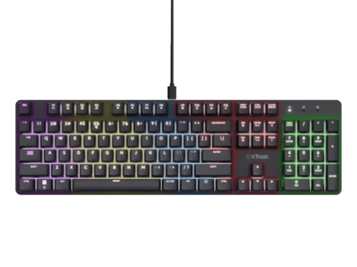 Tastatura TRUST GXT871 ZORA mehanicka/US/RGB/crna