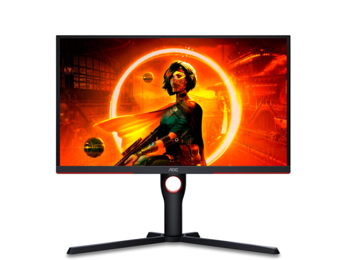 Monitor AOC 25G3ZM/BK 24.5"/VA/1920x1080/240Hz/1ms GtG/HDMIx2,DP/Freesync/Pivot,visina/crna