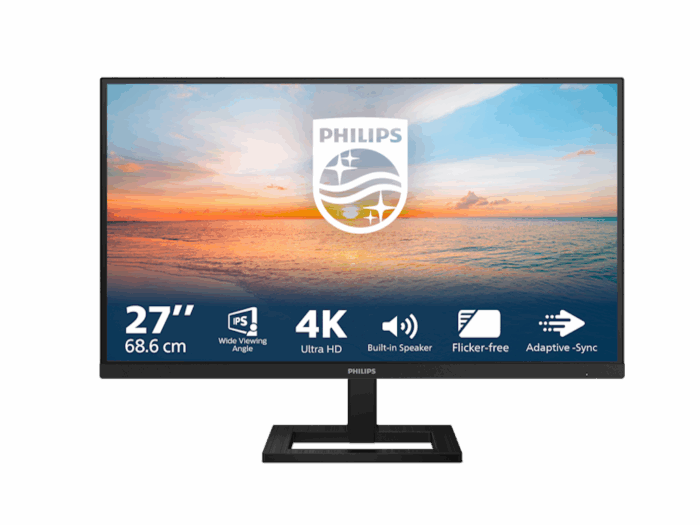 Monitor PHILIPS 27E1N1800AE/00 27"/IPS/3840x2160 /60Hz/4ms GtG/HDMIx2,DP/Visina/VESA/zvucnici/crna