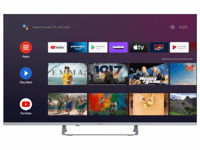 Televizor TESLA 50E635SUS/LED/50"/4K/Smart/Android/siva/frameless