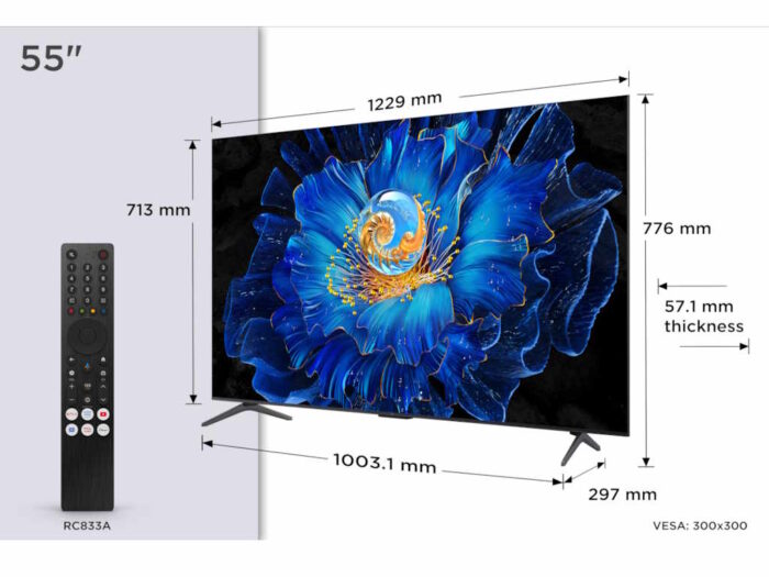 Televizor TCL 55C6KS/QLED-Mini LED/55"/4K UHD/60Hz/Google TV/crna