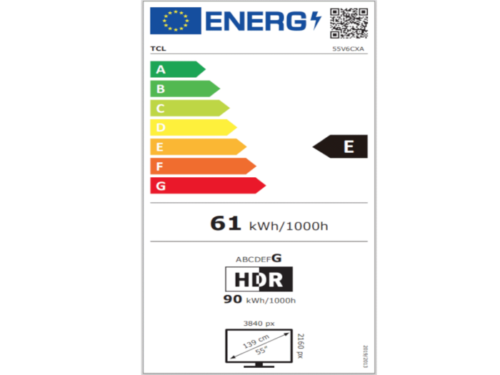 Televizor TCL 55V6C/LED/55"/4K UHD/60Hz/Google TV/crna