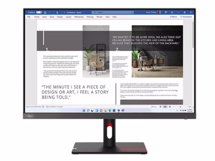 Monitor LENOVO ThinkVision S27i-30 27"/IPS/1920x1080/100Hz/4ms/2x HDMI,1x VGA /crna