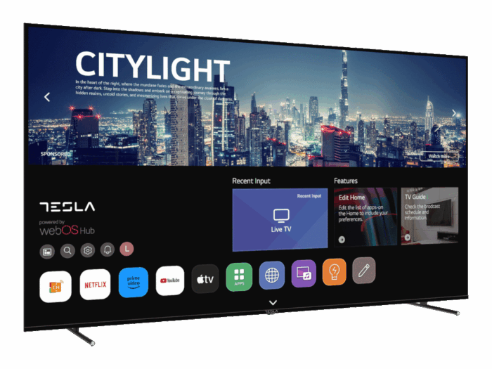 Televizor TESLA 85E645BUW/LED/85"/4K/webOS/crna/frameless