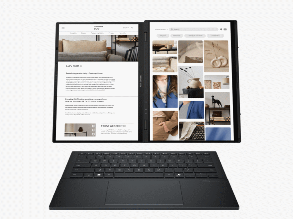 Laptop ASUS ZenBook Duo UX8406CA-PZ005W/WIn11 Home/14" OLED 3K/U9-285H/32TB/2TB/siva - Slika 4