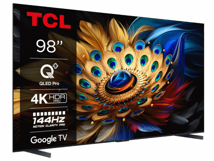 Televizor TCL 98C655/QLED/98"/4K UHD/144Hz/Google TV/crna