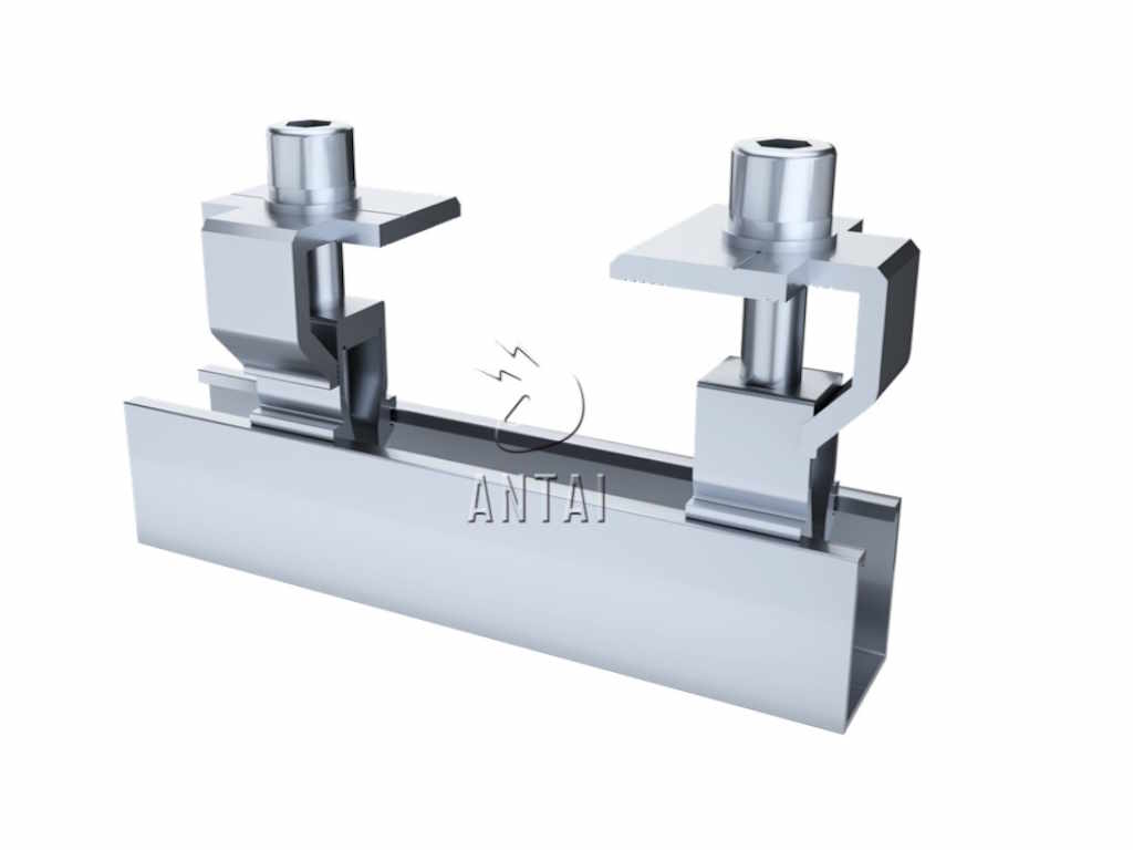 Konstrukcije za SE ANTAI za trapezni lim, mini rail, 150mm, set za 6 panela, univerzalne klampe - Slika 3