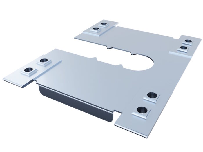 Konstrukcije za SE ANTAI za trapezni lim, mini rail, 400mm, set za 6 panela, univerzalne klampe