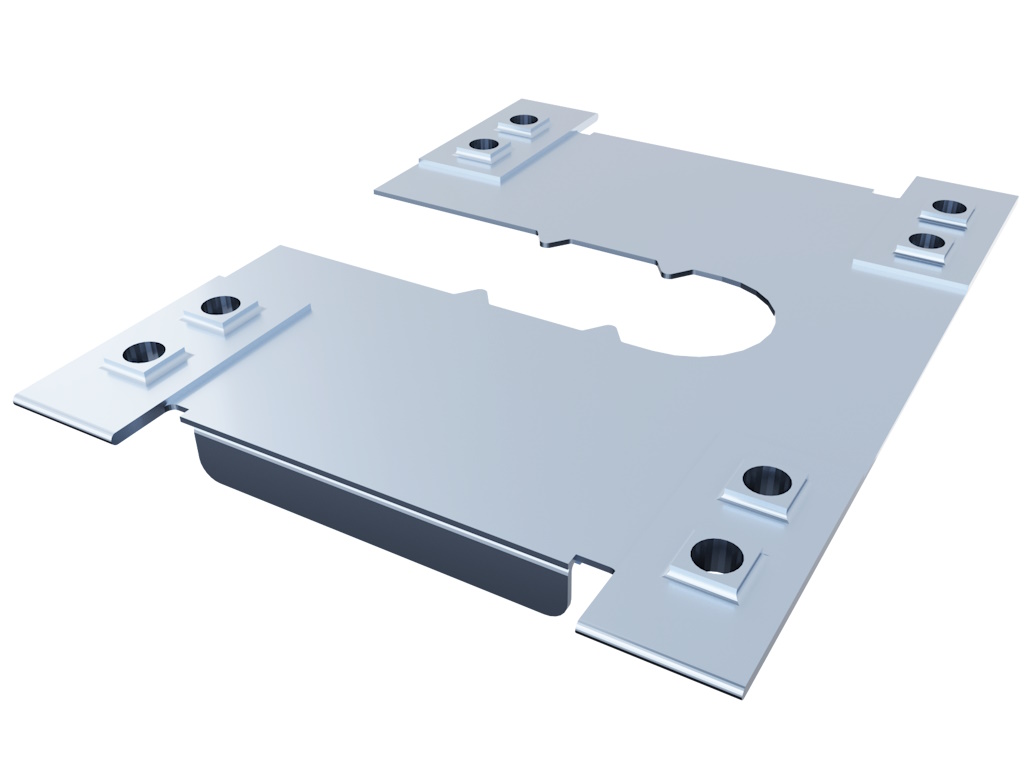 Konstrukcije za SE ANTAI za trapezni lim, mini rail, 400mm, set za 6 panela, univerzalne klampe