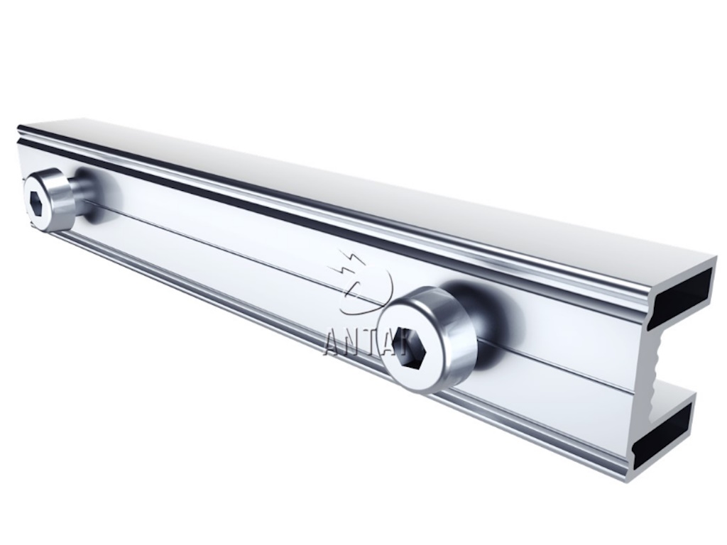 Konstrukcije za SE ANTAI za trapezni lim, mini rail, 400mm, set za 6 panela, univerzalne klampe