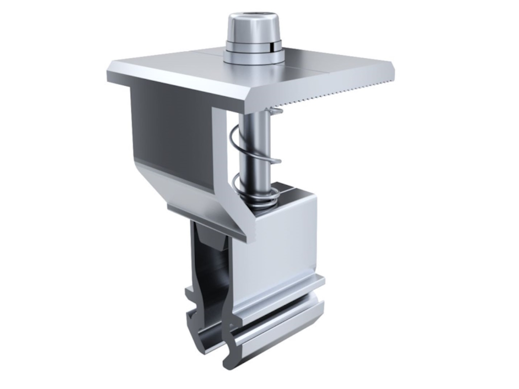 Konstrukcije za SE ANTAI za trapezni lim, mini rail, 400mm, set za 6 panela, univerzalne klampe - Slika 4