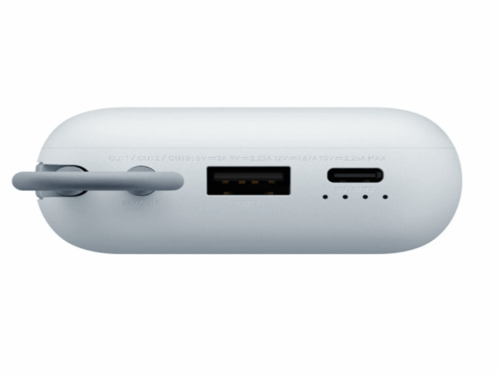 Prenosivi Punjac XIAOMI Power Bank 10000mAh/USB Tip-C/integrisan kabl/plava