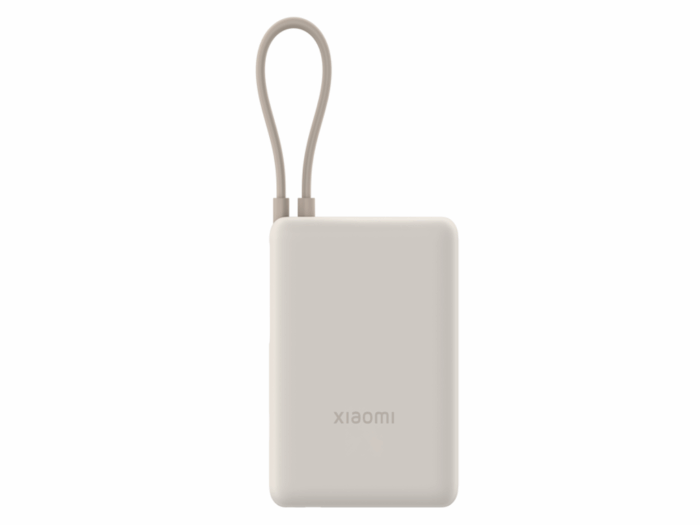 Power bank XIAOMI 33w/10000mAh/integrisan kabl/bež
