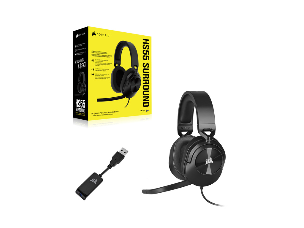 Slušalice CORSAIR HS55 SURROUND žicne/CA-9011265-EU/crna - Slika 4