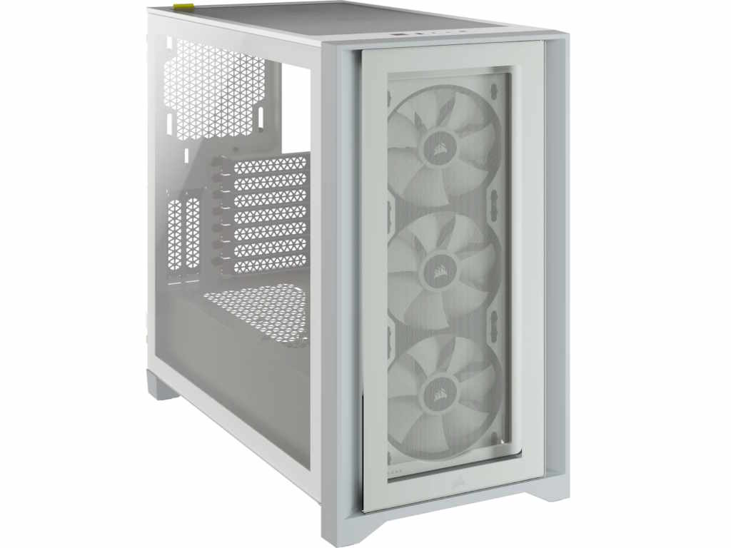 Kucište CORSAIR iCUE 4000X Mid-Tower/ATX/kaljeno staklo/bez napajanja/RGB/bela - Slika 4