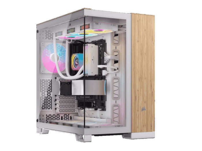 Kucište CORSAIR 6500X Mid-Tower/dve komore/kaljeno staklo/bez napajanja/bela/bambus drvo