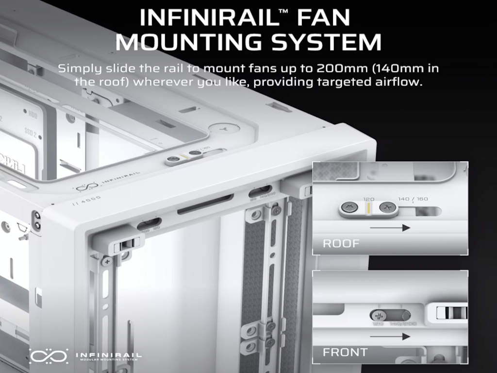 Kucište CORSAIR FRAME 4000D Mid-Tower/ATX/kaljeno staklo/bez napajanja/bela
