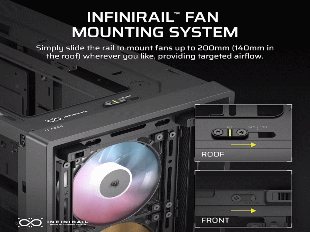 Kucište CORSAIR FRAME 4000D RS ARGB Mid-Tower/ATX/kaljeno staklo/bez napajanja/crna - Slika 5