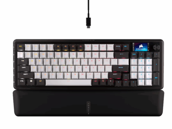 Tastatura CORSAIR VANGUARD 96-MLX Plasma-DUAL/crno-bela