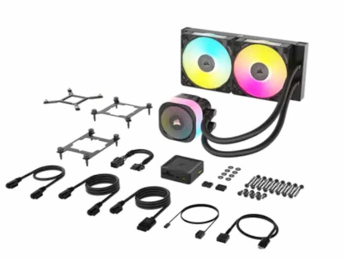 Kuler za CPU CORSAIR iCUE LINK TITAN 240 RX/RGB/AIO/240mm/dual fan/vodeno hladenje/crna