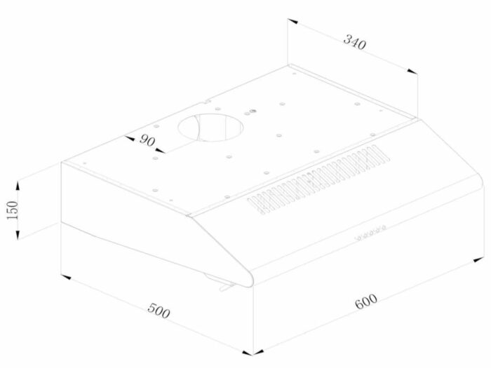 Aspirator TESLA DB600AB/60cm/350m3/h/crna