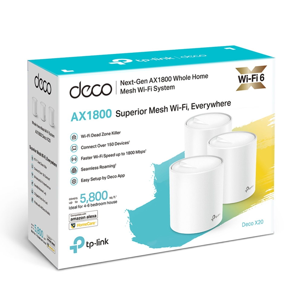 Mrežni mesh sistem TP-LINK DECO X20(3-PACK) Wi-Fi/AX1800/1200Mbps/575Mbps/ - Slika 4