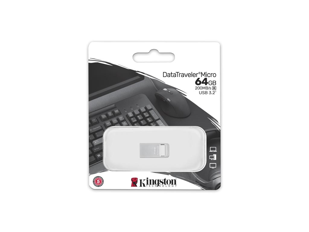 USB memorija KINGSTON DTMC3G2/64GB/DataTraveler Micro/3.2/srebrna - Slika 2