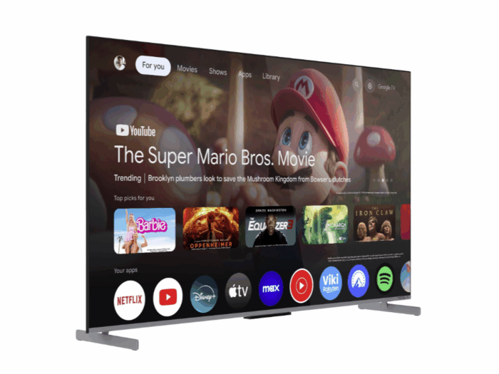 Televizor TESLA G55S949GUS/QLED/55"/4K/Smart/Google TV/siva