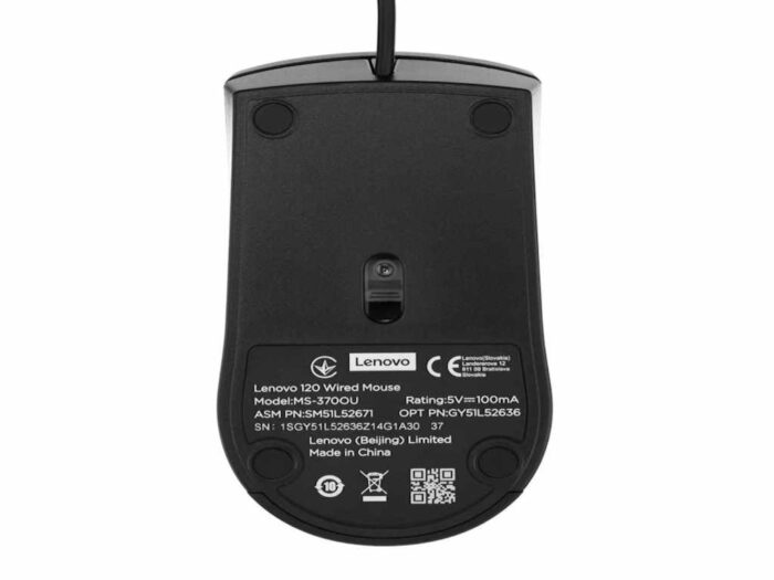 Miš LENOVO 120 žicni/1600dpi/crna