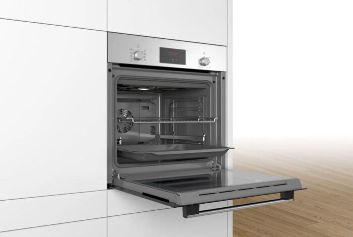 Ugradna rerna BOSCH HBF114ES0/Serija 2/mehanicka/66L/3D vruc vazduh/teleskopske vodice/inox