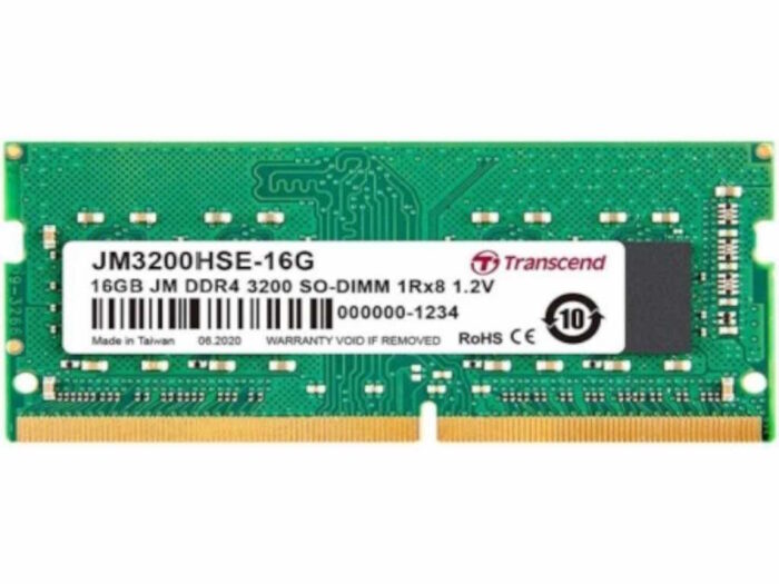 Memorija TRANSCEND 16GB/SODIMM/DDR4/3200MHz/CL22/crna