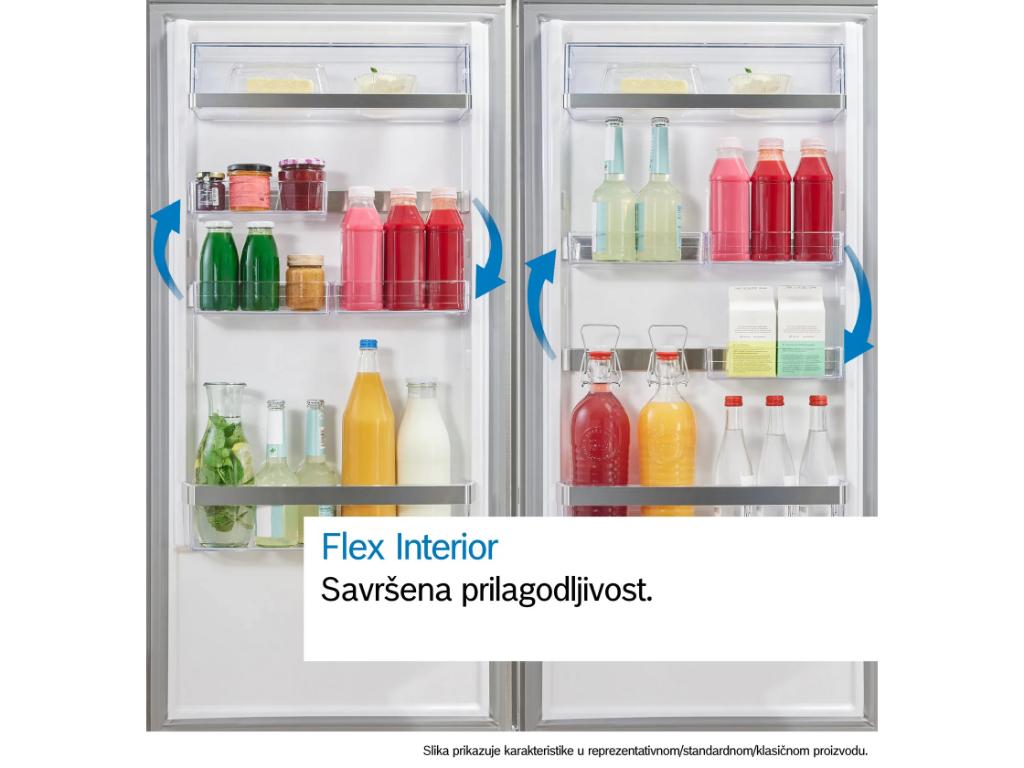 Frižider BOSCH KGN49LBCF/Serija 6/samostojeci/kombinovani/Total No Frost/C/440L/staklena vrata/crna - Slika 3