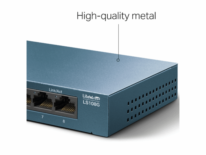 Switch TP-LINK LS108G LiteWave Gigabit 8xRJ-45/10/100/1000Mbps/metalno kucište