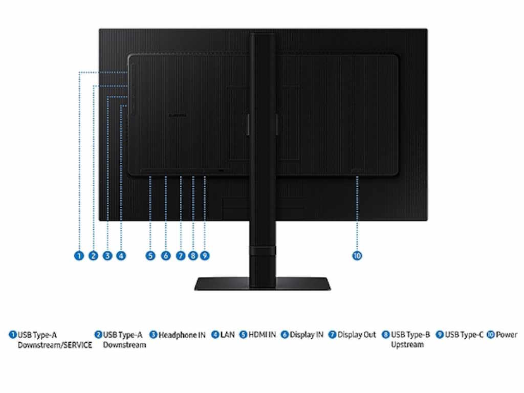 Monitor SAMSUNG LS24D600UAUXEN 24"/IPS/2560x1440/100Hz/5ms GtG/HDMIx2,DP,USB,LAN/Pivot,visina/crna - Slika 4