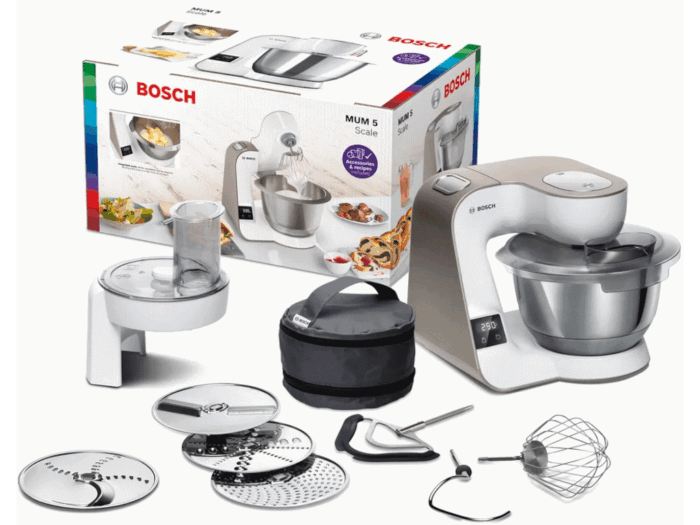 Mikser BOSCH MUM5XW10/Serija 4/sa posudom/1000W/integrisana vaga/bela