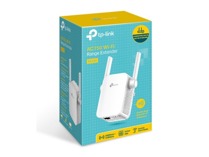 Ekstender dometa TP-LINK RE205 Wi-Fi AC750 433Mbps/300Mpbs/2 eksterne antene