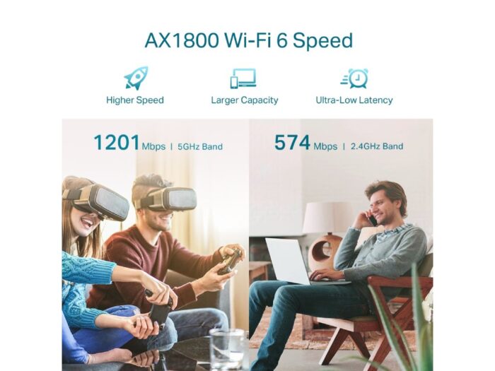 Extender TP-LINK RE605X WiFi/AX1800/1201 Mbps/574 Mbps/2 eksterne antene