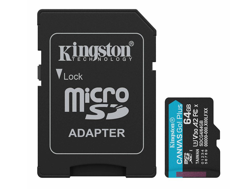 Memorije kartice KINGSTON SDCG4/64GB/Canvas Go! Plus/microSD/200/100MB/s/+adapter