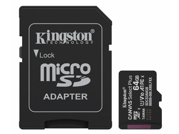 Memorije kartice KINGSTON SDCS3/64GB/microSDXC/64GB/Class10 U1/80MB/s-10MB/s+adapter