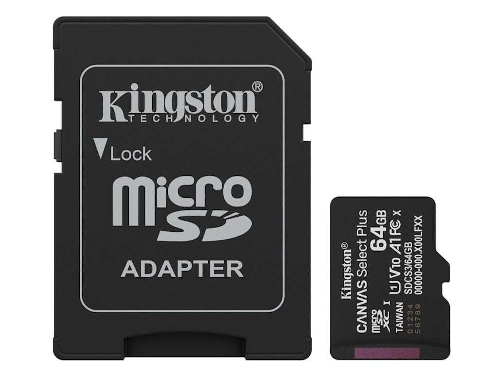 Memorije kartice KINGSTON SDCS3/64GB/microSDXC/64GB/Class10 U1/80MB/s-10MB/s+adapter